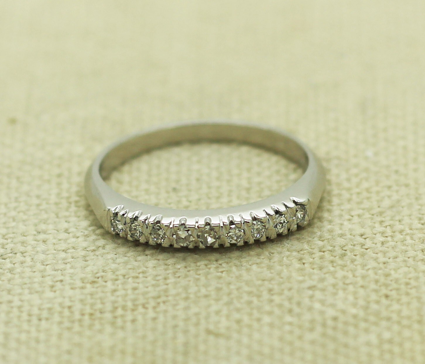 Platinum 0.27ct Diamond Band Ring Size 6.5