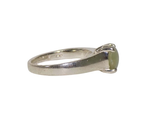 19thC Antique 1¼ct Chrysoberyl Cat’sEye+Silver Ring: Ancient Rome Evil Eye Guard