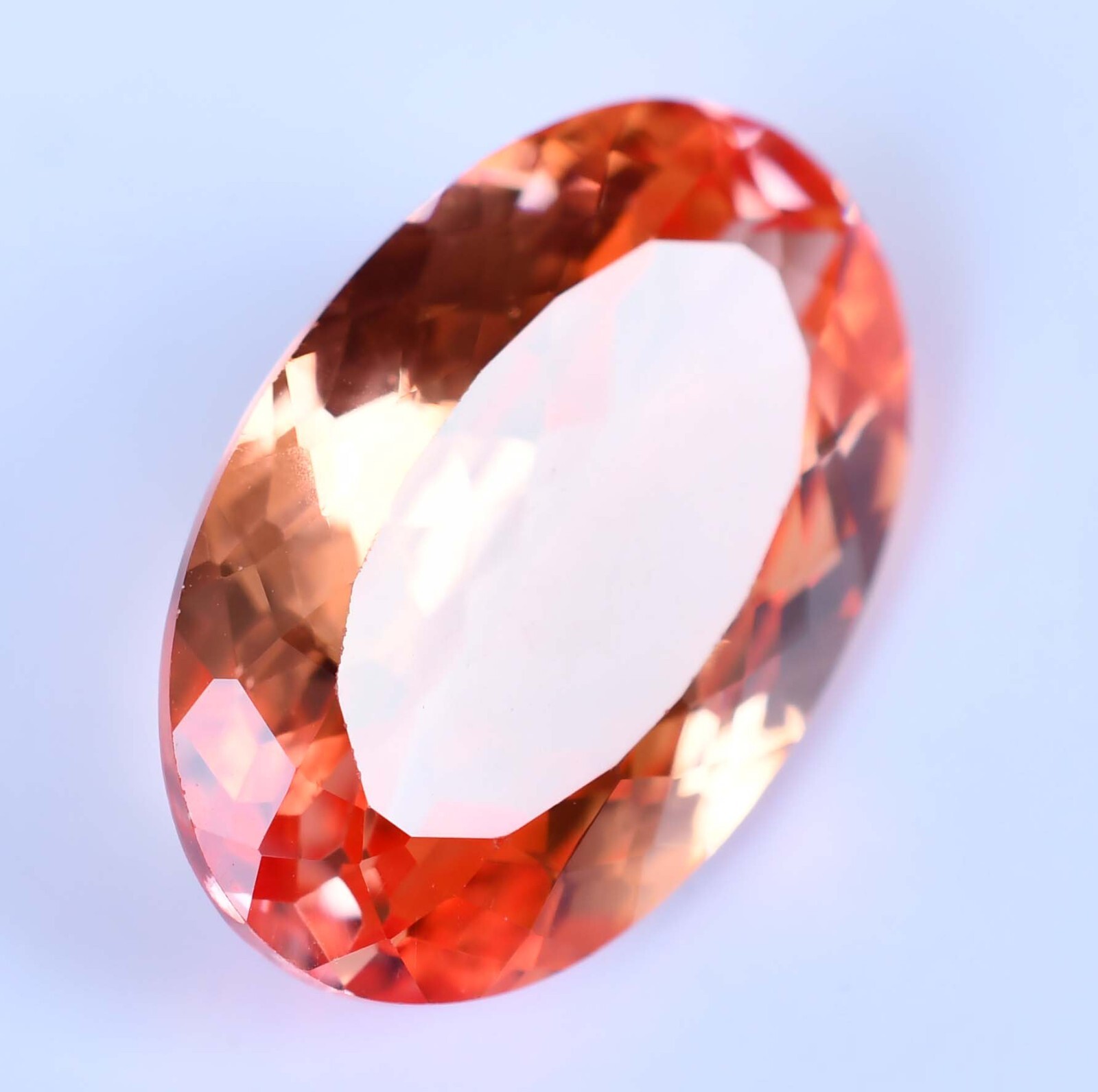 Natural Padparadscha Sapphire 29.50 Ct Oval Certified Flawless Loose Gemstone