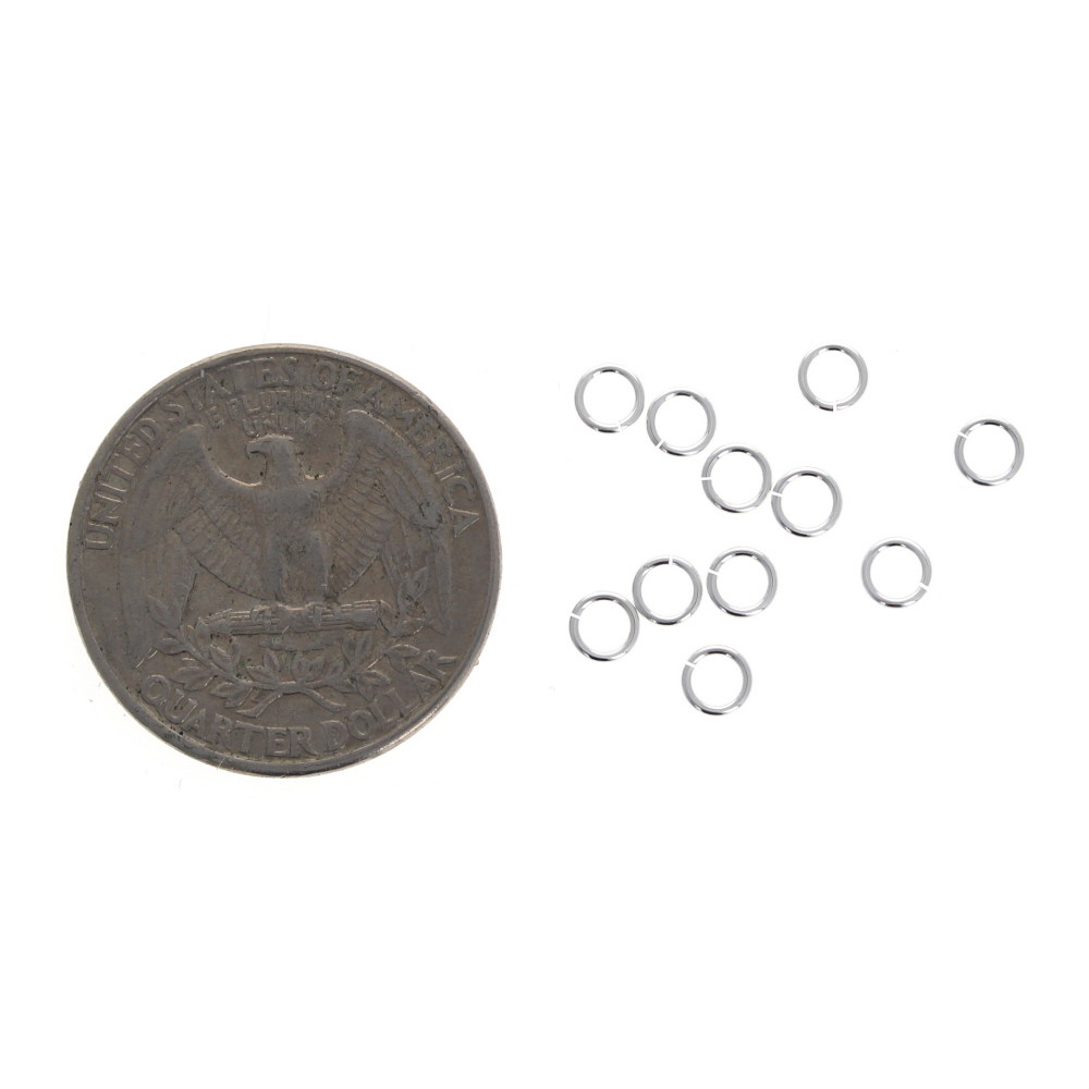 25pc – 4mm Open Jump Rings, Sterling Silver, 22 gauge Thin Jump Rings, Wholesale
