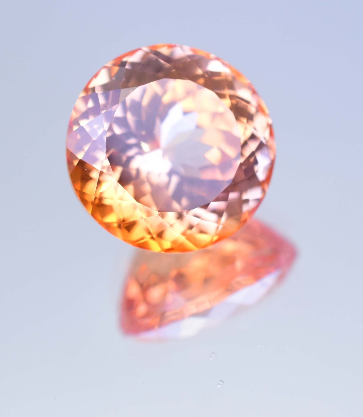 Natural imperial Topaz 18.20 Ct Round Stunning FLAWLESS Certified Gemstone