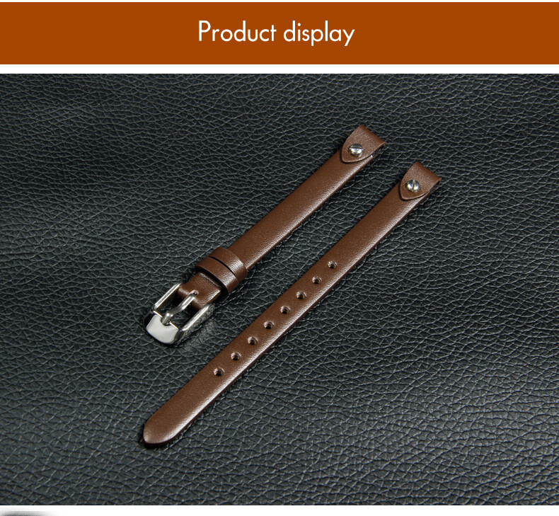 premium Genuine Cowhide Leather Womens Watch Band Strap 8mm For Fossil with tool