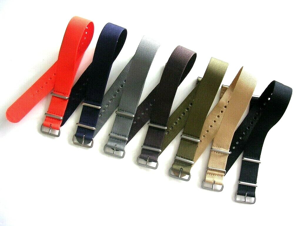 22mm Tan NATO G10 Ballistic nylon watchband strap 2 pak MoD RAF Bonded IW SUISSE