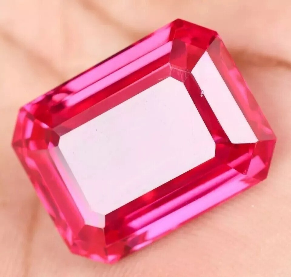 Flawless Natural 40.55 CT+ Pink Red Ruby Certified Emerald Loose Gemstone