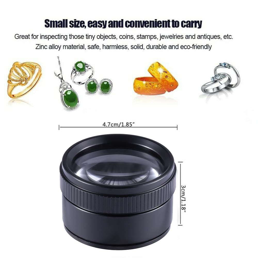 2Pcs 40X30 Magnifying Loupe Jewelry Eye Glass Magnifier Jewelers Loop Pocket #US