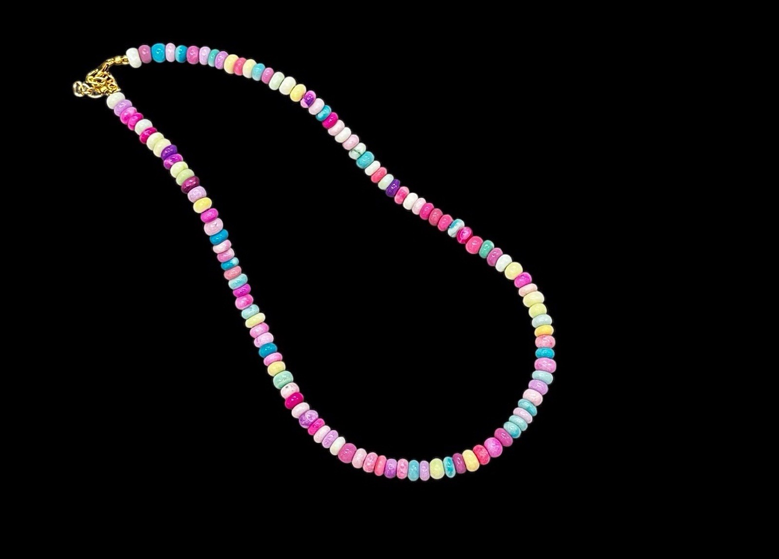 Natural Pink Candy Opal Smooth Roundelle shape beads, size 5-6 mm / 16″ Long
