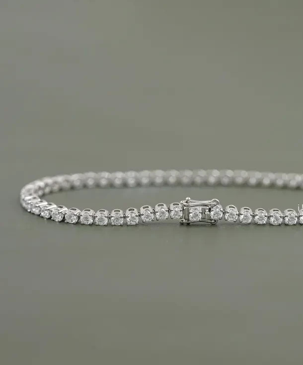 Best Quality Limited Sale !Round Natural Diamond Tennis Bracelet 14k White Gold
