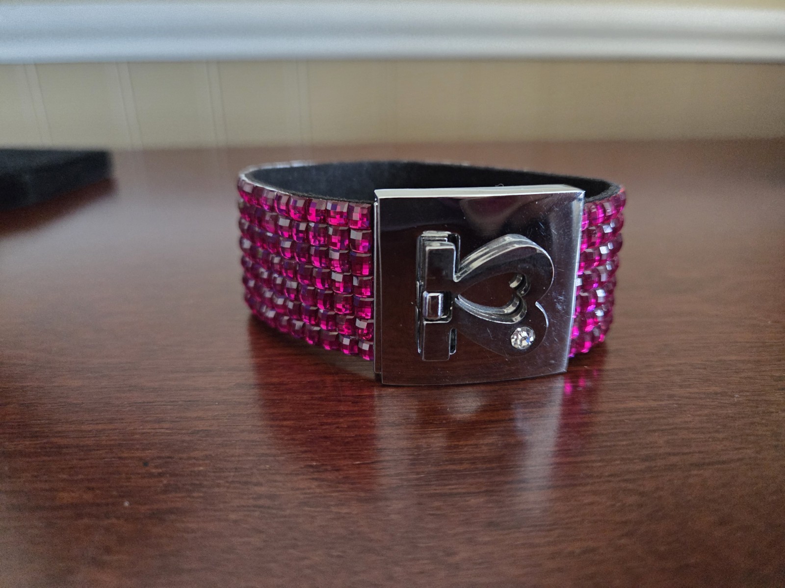 The Olivia Collection Pink Red Rhinestone Statement Bracelet