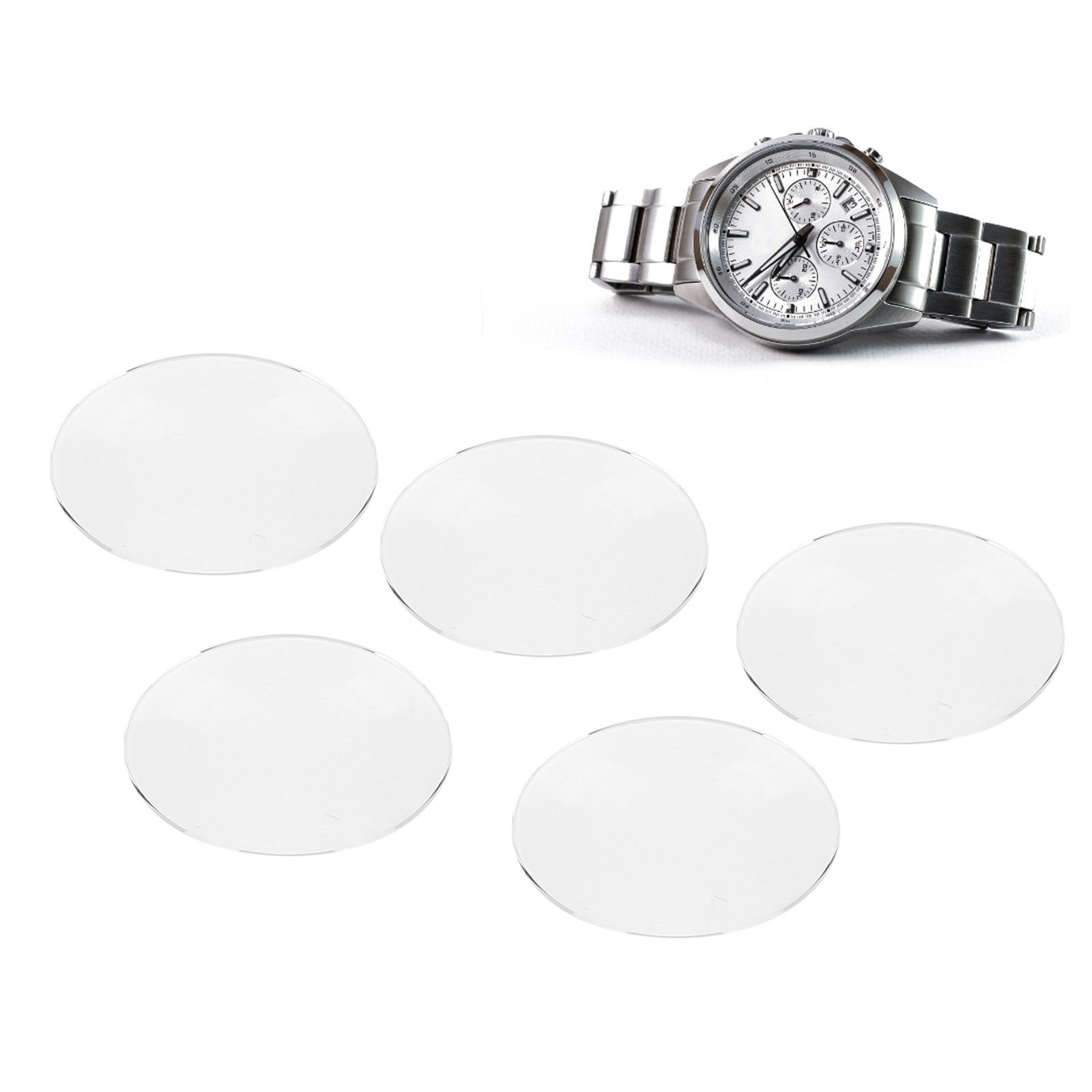 5PCS 25.5mm-27.5mm Single Dome Sapphire Watch Crystal Glass 1.7mm Thickness❀