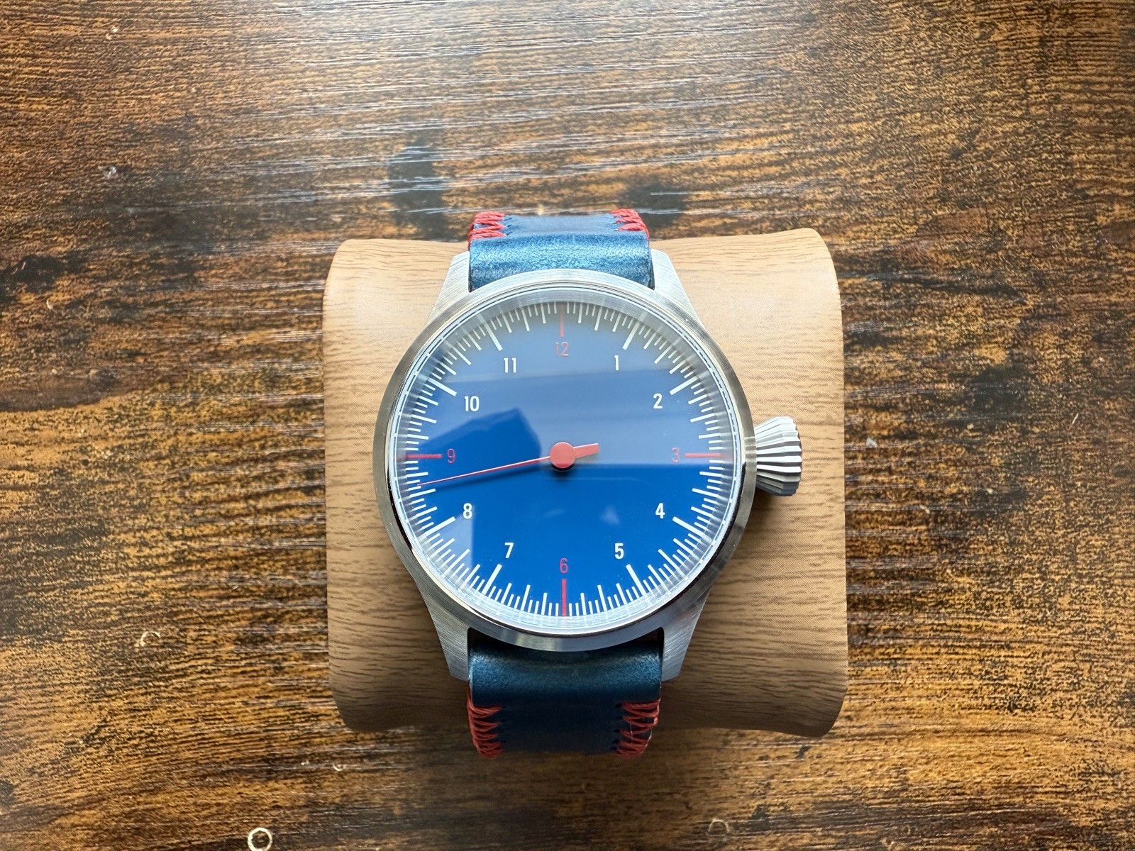 hand assembled Watch Swiss made Eta 6498 movement handmade strap