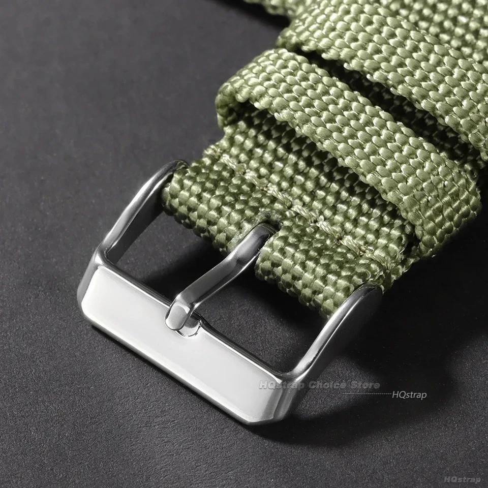 Military Nylon Canvas Watch Strap Band 18mm 20mm 22mm 24mm Durable Replacement