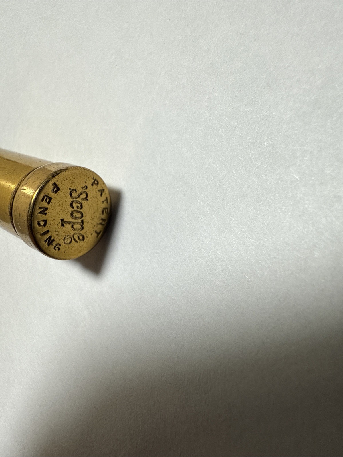 Necklace Pill Box On 18” Chain Yellow Gold Plated Signed “scope Pat Pending” Old
