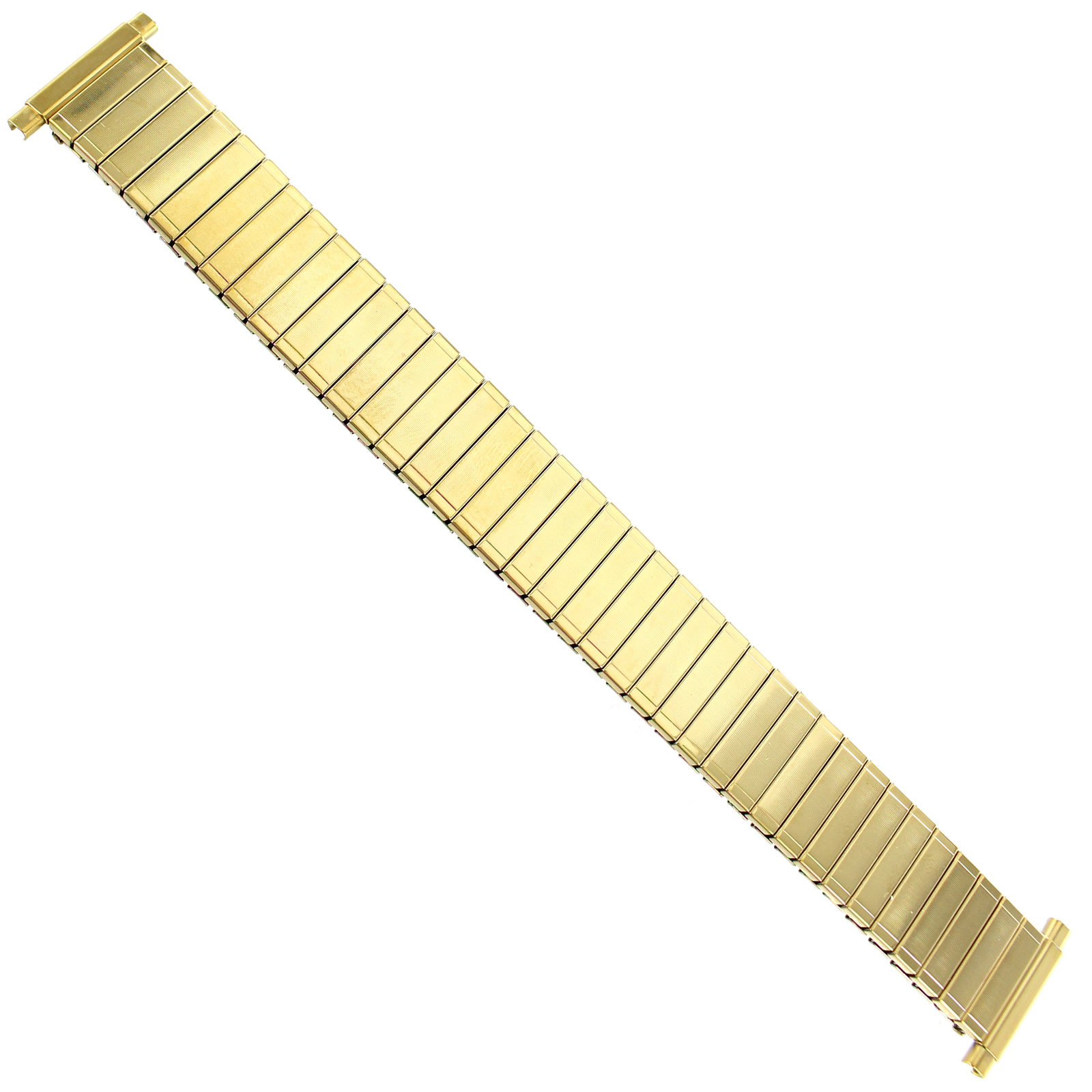 16-20mm Kreisler Mens Gold Tone Dura Flex Stainless Steel Mens Watch Band