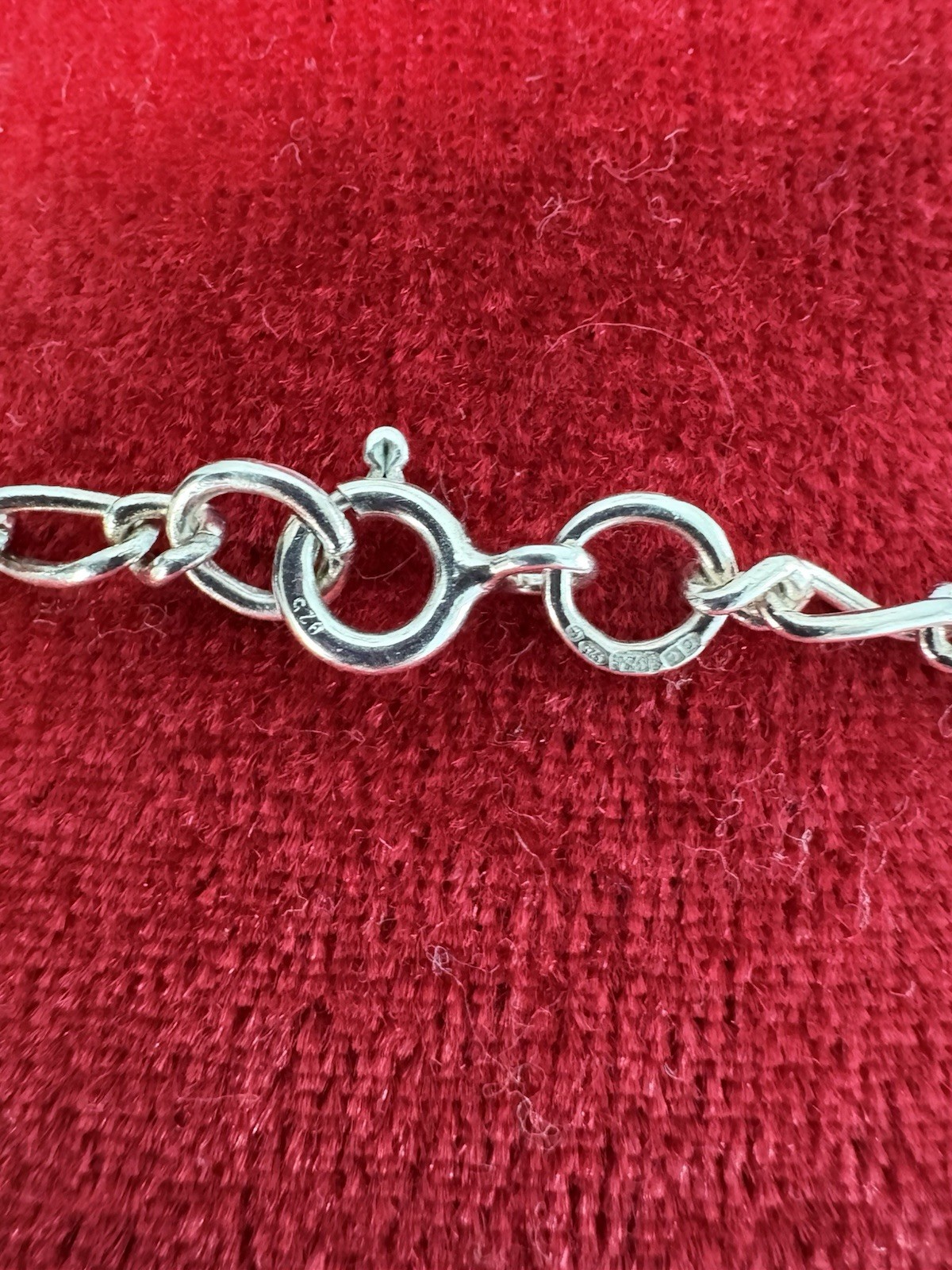 Vintage Sterling Silver Figaro Chain Hallmarked 51cm