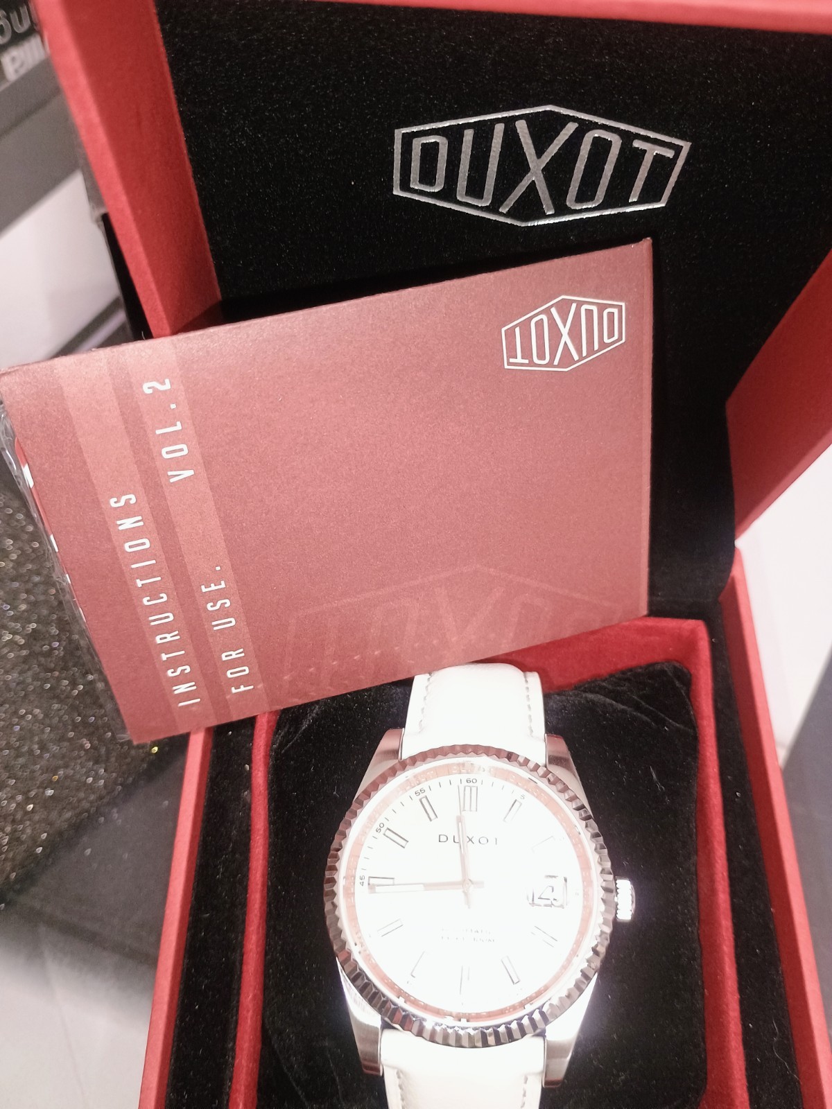 Duxot Marcel Diver Automatic Pink Dial Watch