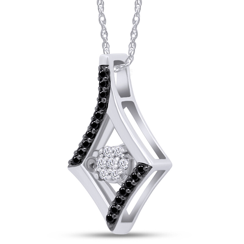 Kite Dancing Pendant Necklace Round Simulated Diamond 14K Gold Plated Silver 18″