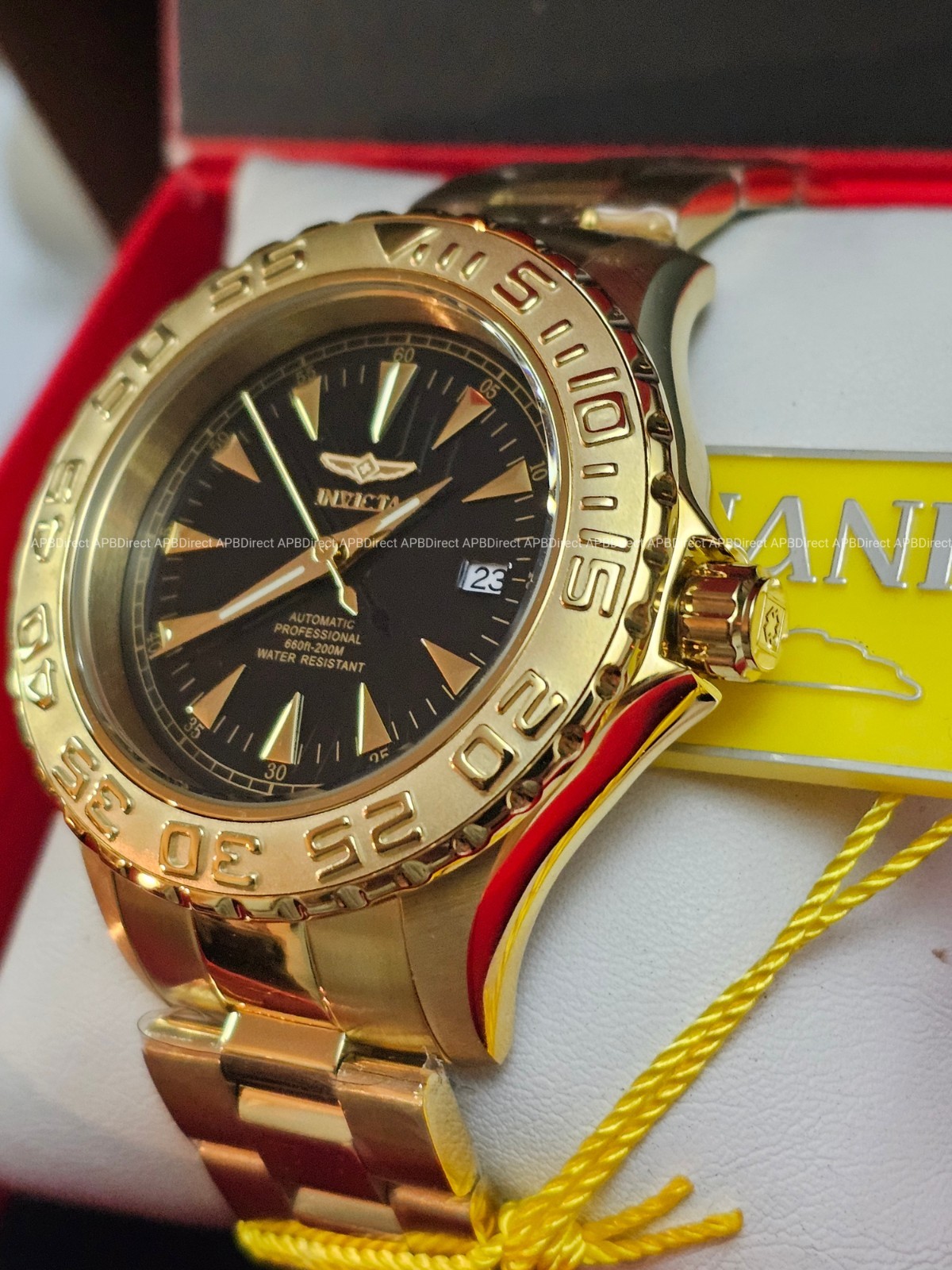 Invicta – Ocean Ghost Automatic – Gold Plated – Exhibition Caseback – mens watch