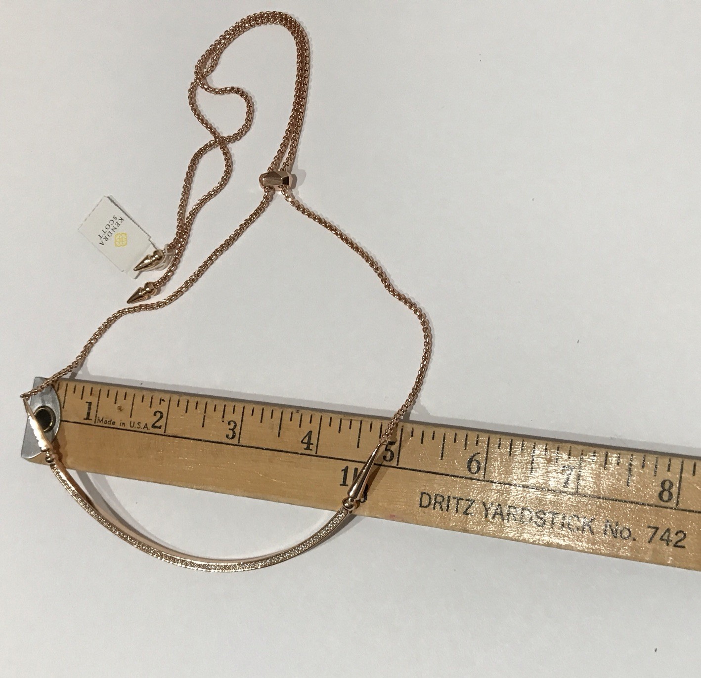 Kendra Scott Scottie Rose Goldtone Adjustable Necklace NWT & Box