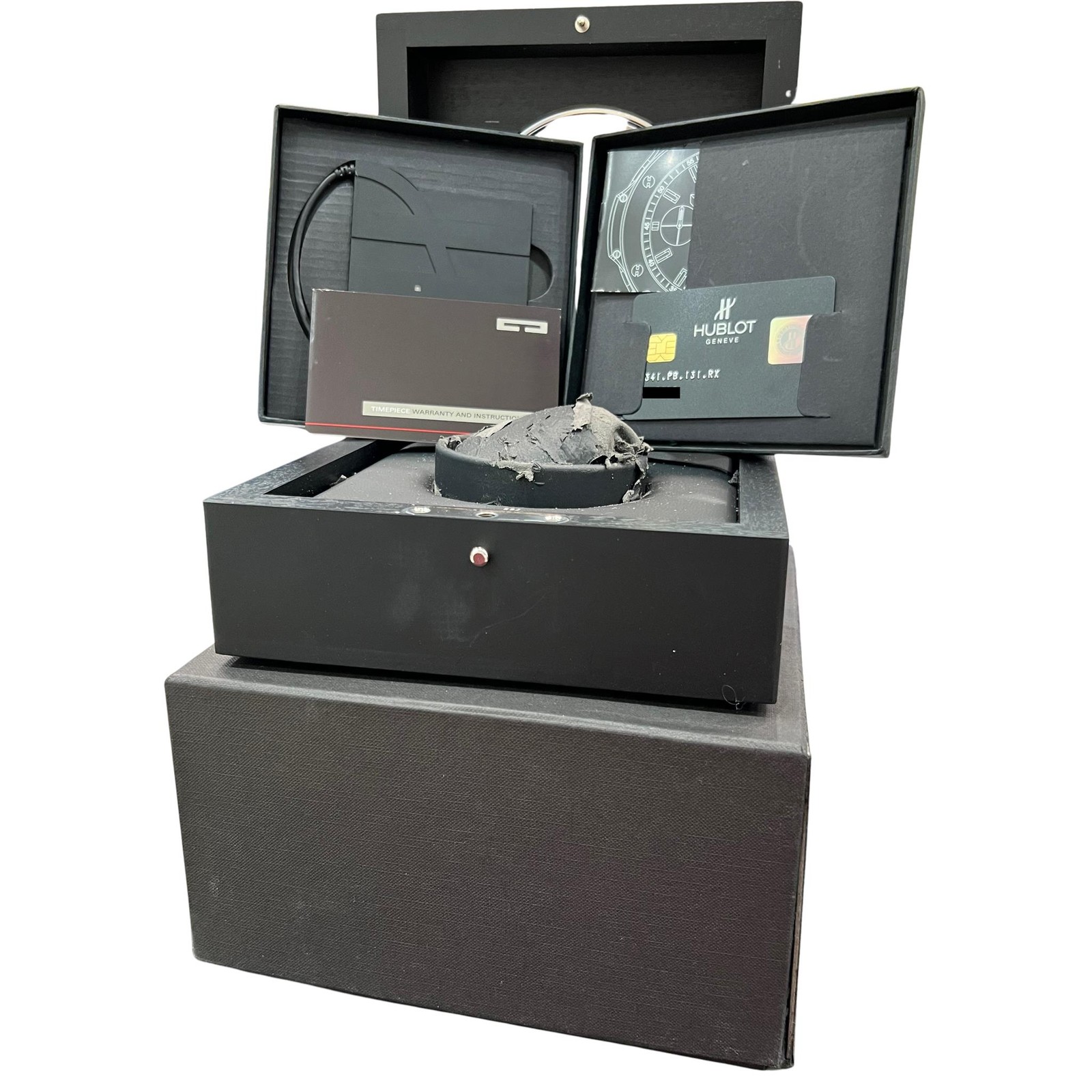 PAPERS Hublot Big Bang Black 341.PB.131.RX 18K Rose Gold Ceramic 41mm Watch BOX
