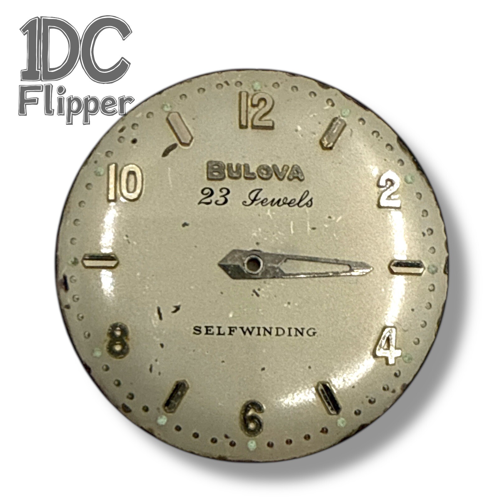Bulova 23 Jewels Watch Dial Self Winding w/ Hour Wheel 28.3 mm VTG Read!
