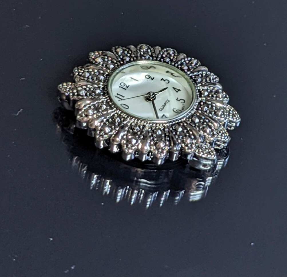 Watch Face for Beading lot of 10 pcs Marcasite watch face Black and Gold