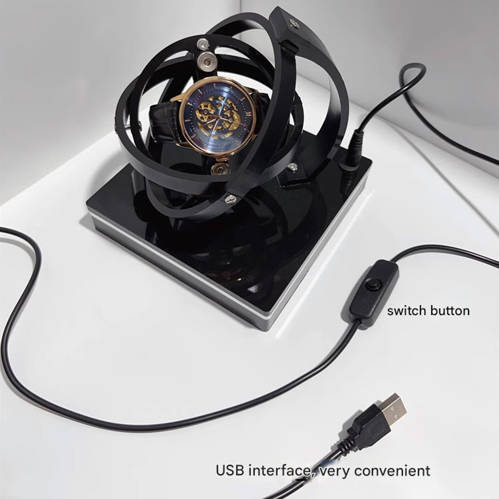 USB Automatic Watch Winder For Mechanical Watch Box Rotator Super Quiet new
