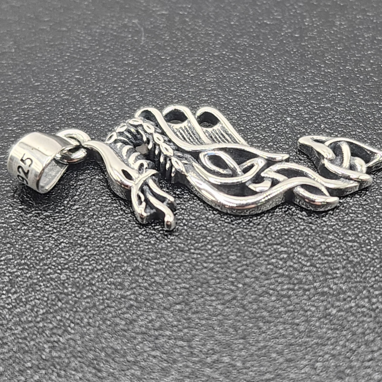 925 NEW Sterling Silver Pendant- Dragon 27mm Length 11mm Width FREE Shipping…