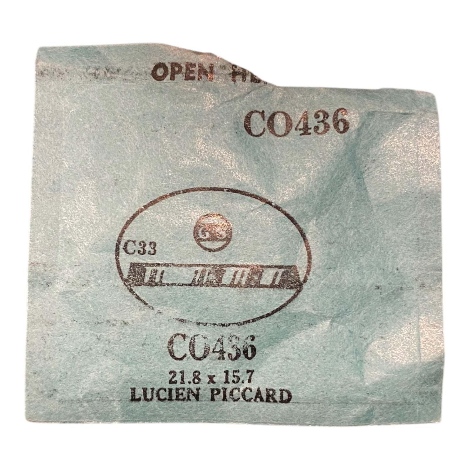 Germanow-Simon Mach (GS) CO436 Watch Crystal 21.8×15.7 NOS Part Lucien Piccard