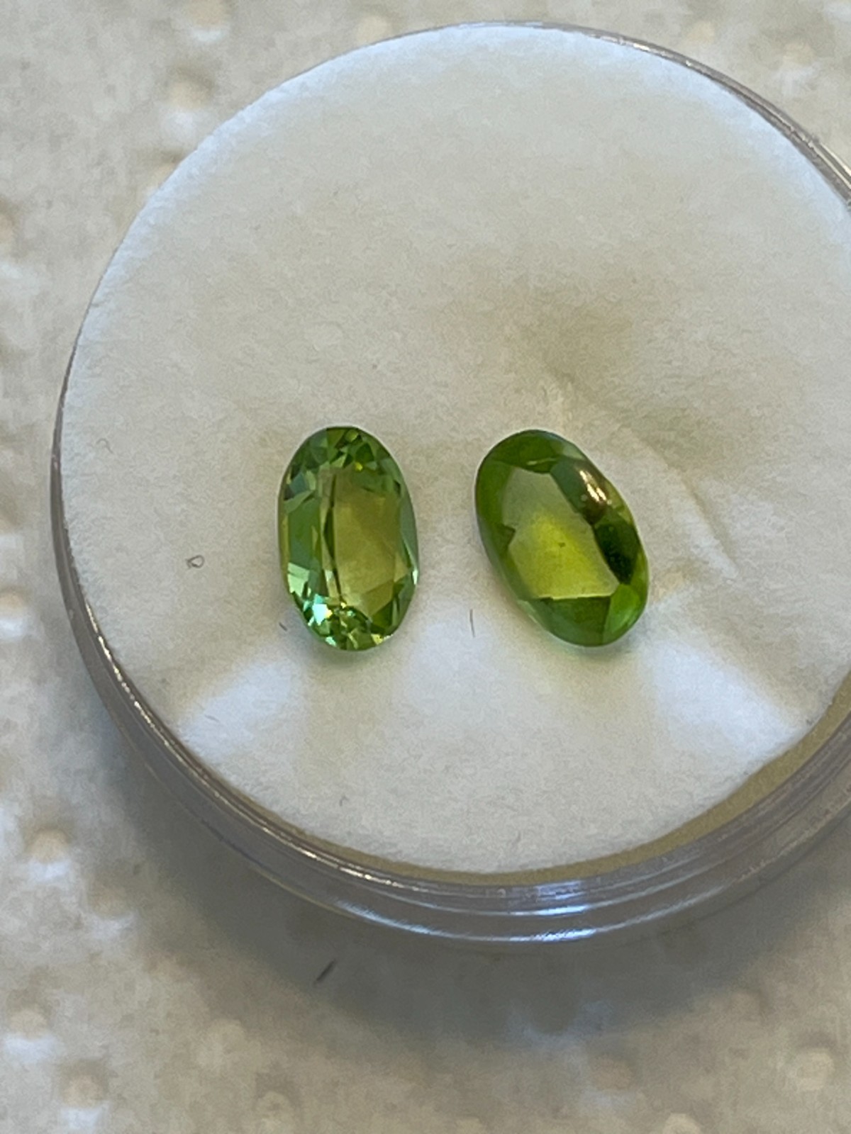 Two Natural Oval Peridots 4x6mm Not Heat Treated or Enhanced