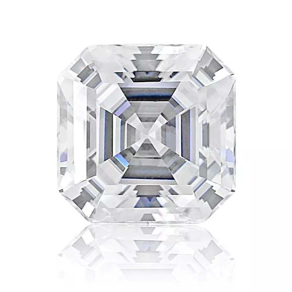 GRA Certified Loose Moissanite Asscher Stones D VVS1 All Sizes