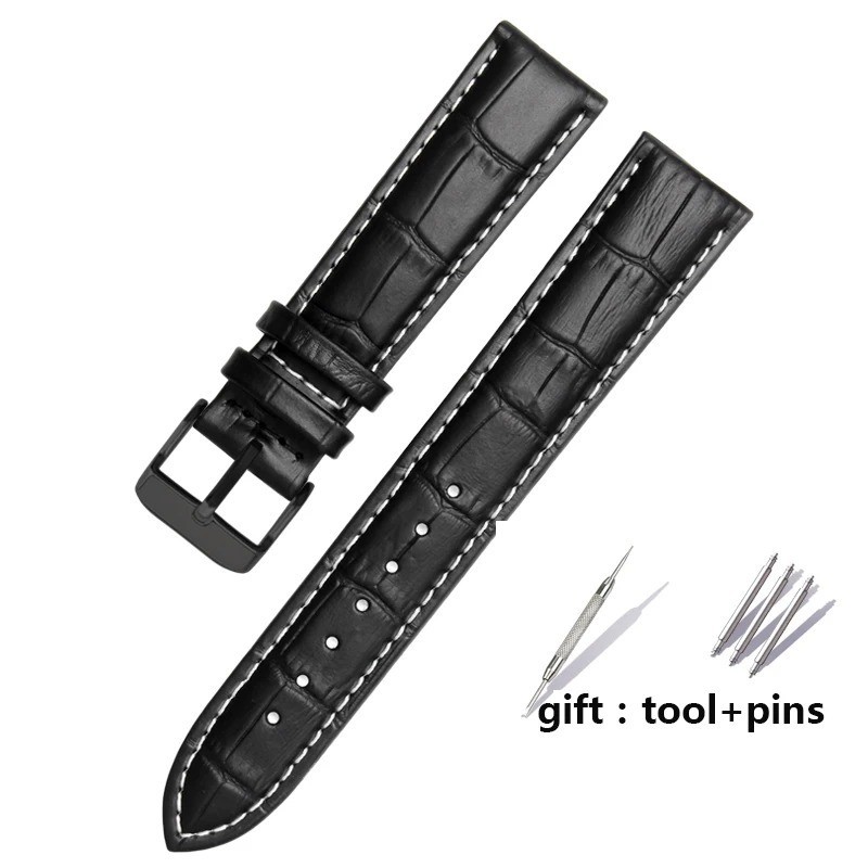 Leather Watch Band Strap Universal Replacement 12–22mm for Men Women