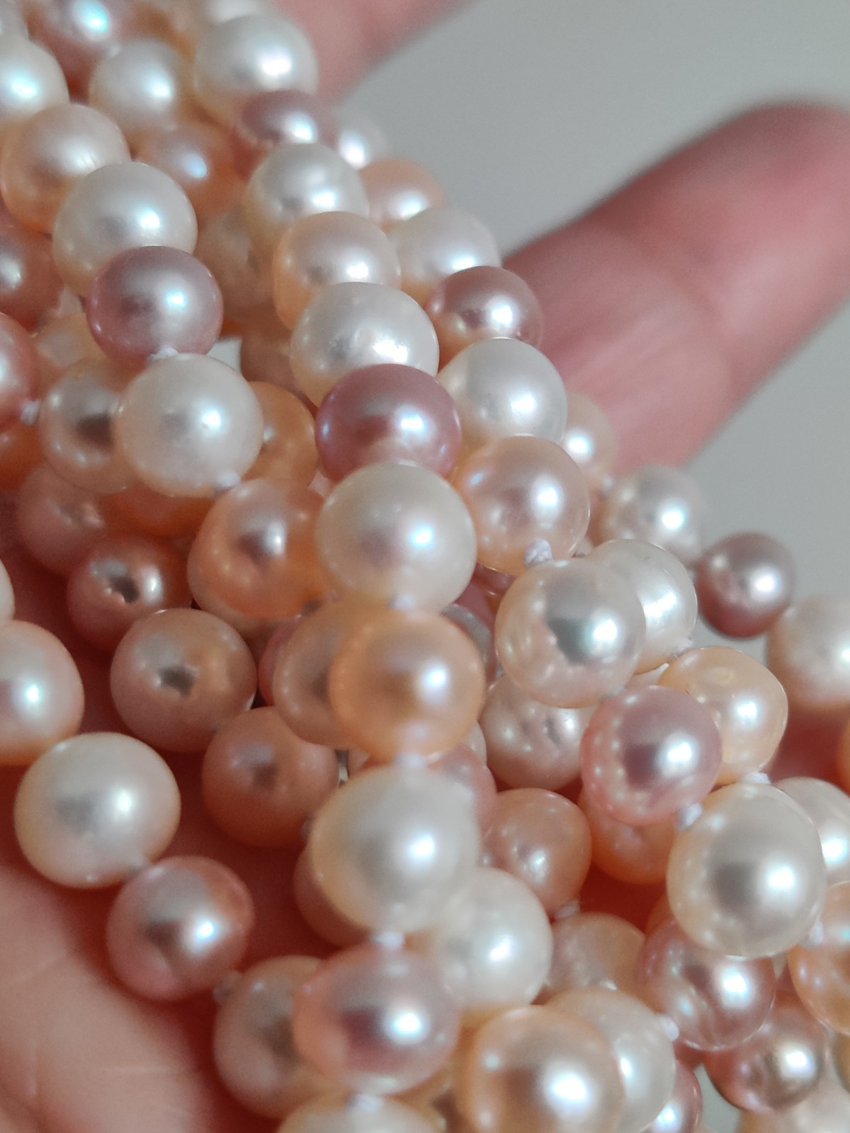 Genuine Freshwater Cultured Pearls Ultra Long Knotted Necklace 180 cm