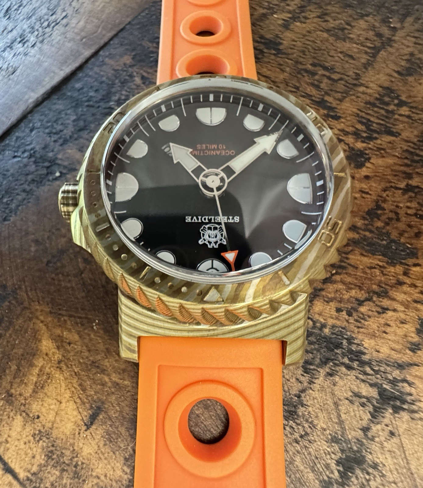 Steeldive SD1982Z Mokume Gane Automatic Dive Watch