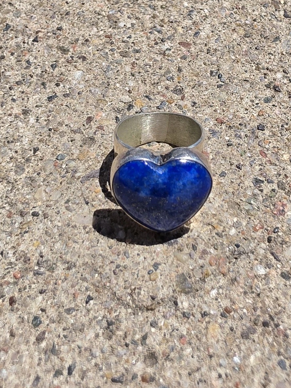 MINE FINDS BY JAY KING DTR Lapis Lazuli Heart Sterling Silver Ring Size 6