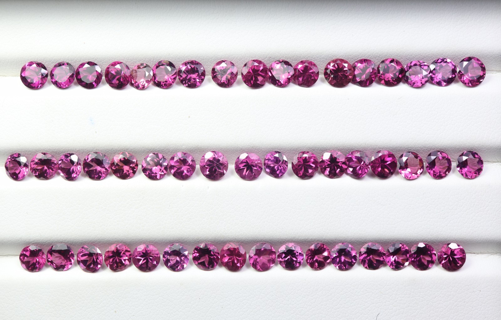 5 MM Real Purplish Pink Rhodolite Garnet Faceted Round Gemstone Wholesale Lot