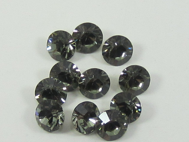 1gr 32pp BLACK DIAMOND FOILED POINTED BACK European Rhinestones