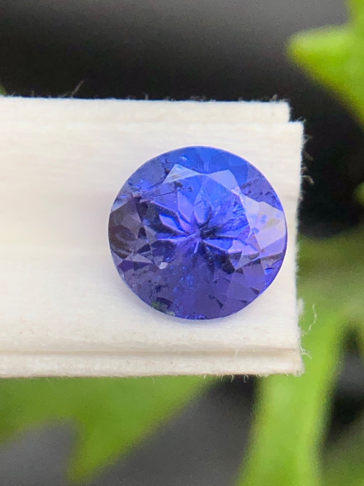 6 MM Natural Purple Blue Tanzanite Round Cut Inclusion Loose Gemstone