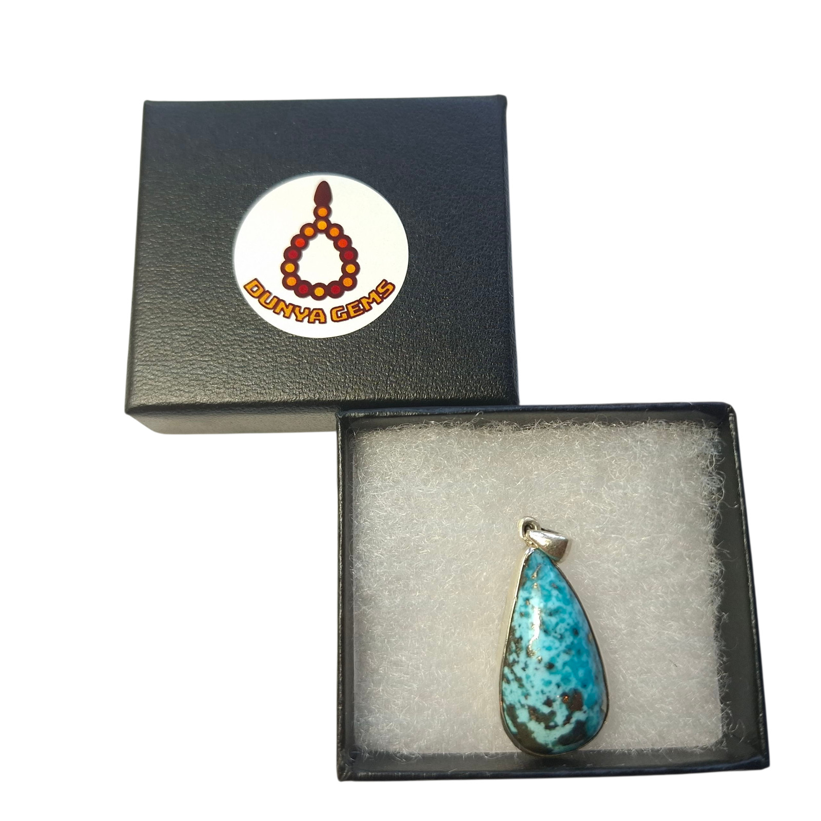 Cute Turquoise Silver Pendant Only Gemstone Feroza Firuze Dunyagems Gift 775