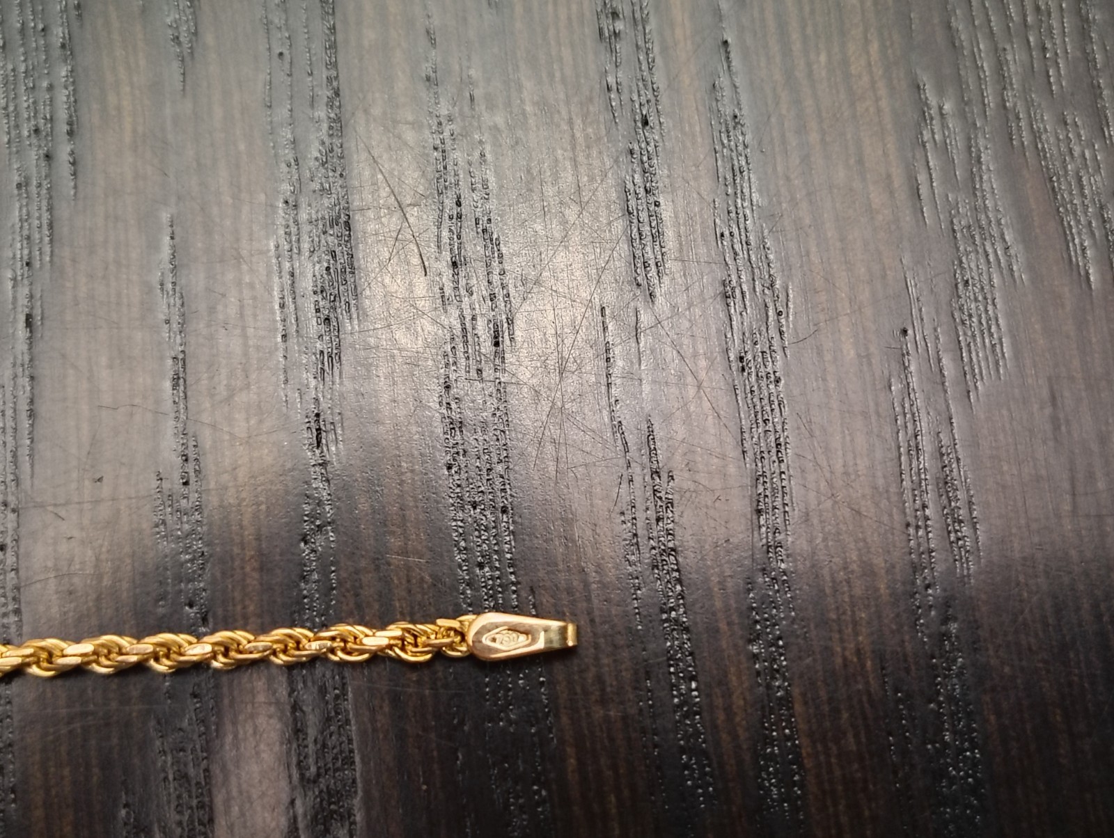 2MM 19 3/4″ 8 GRAMS OF 18K GOLD ROPE CHAIN REPAIRED