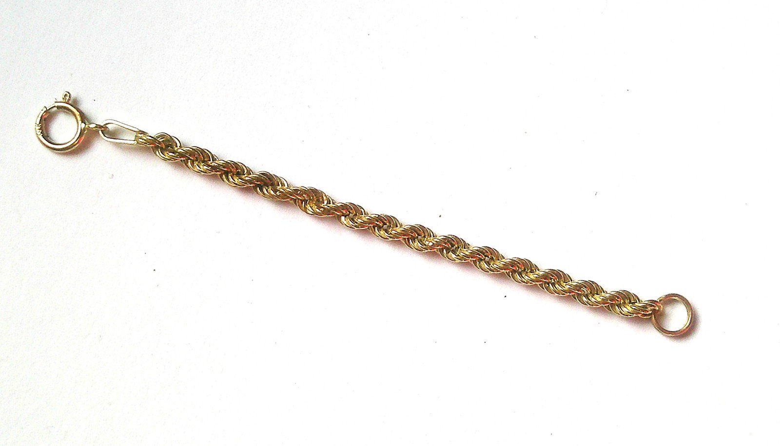 10K Yellow Gold Diamond Cut 2.75″ Rope Chain Extender. 3mm.