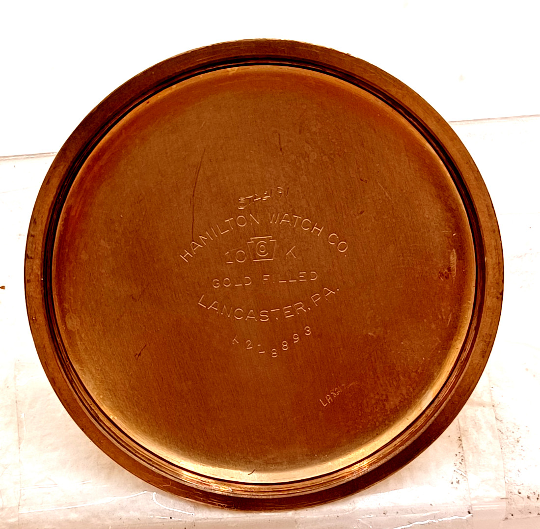Vintage Hamilton 10 K Gold Filled RR Open Face Pocket Watch Case -16S!