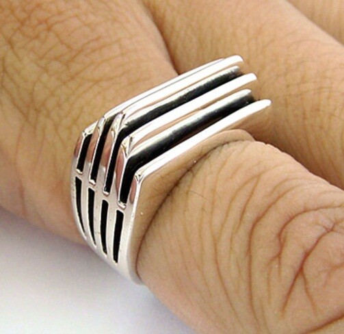 HEAT SINK SOLID STERLING 925 SILVER RING