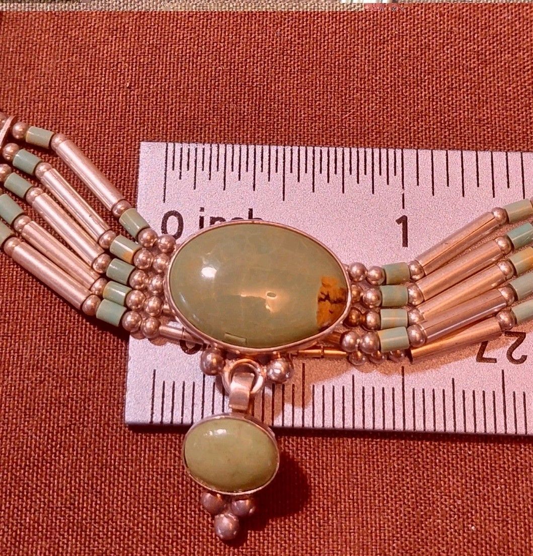 QT Turquoise Carolyn Pollack Liquid Sterling Silver Pendant Necklace 18″