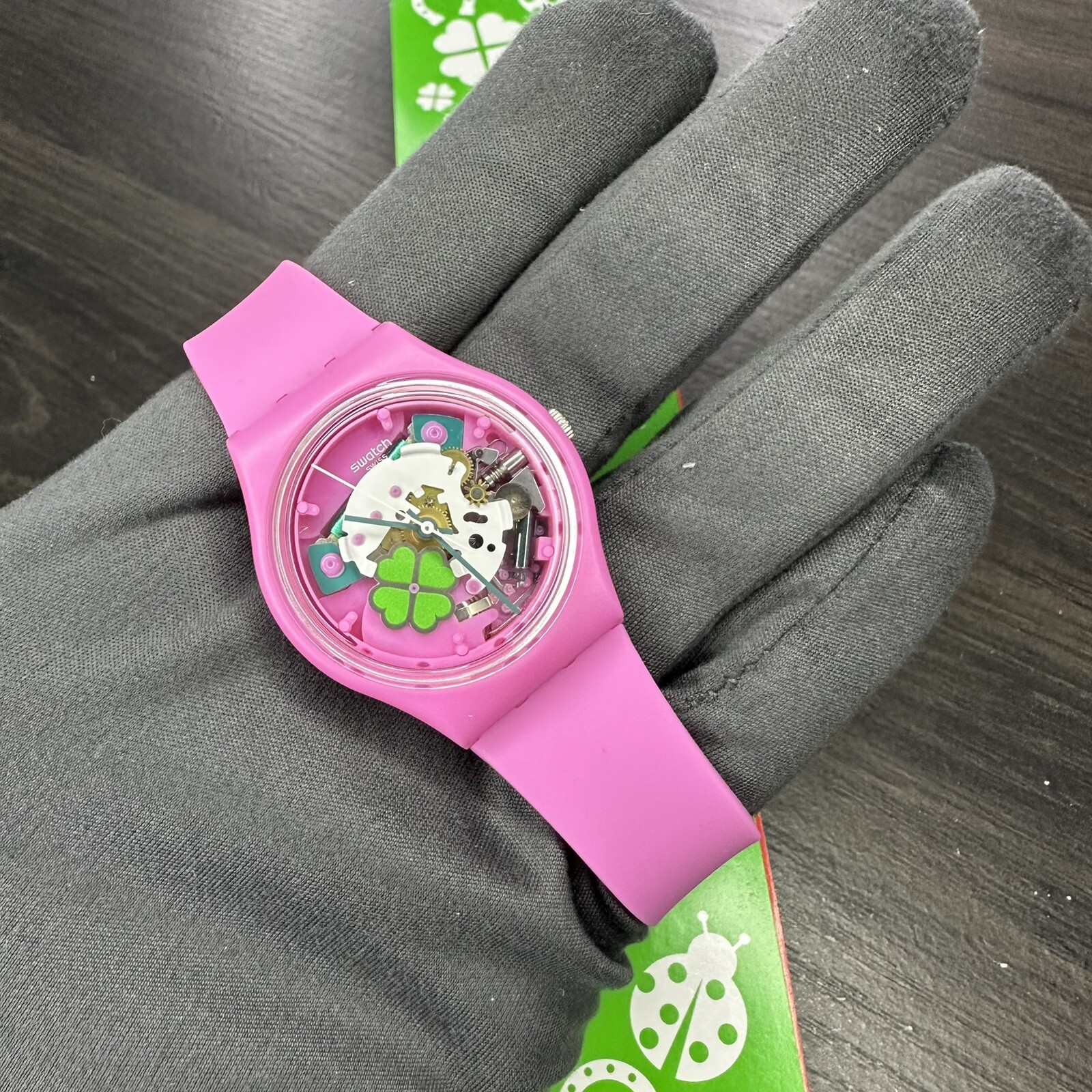 NEW✅LIMITED✅ Swatch Originals Flowerfull Get Lucky Pink Women Watch 34mm GP147