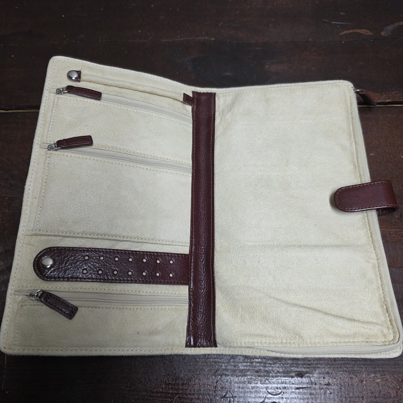 RETIRED Mine Finds By Jay King Leeman Jewelry Travel Case Womens Leather Suede