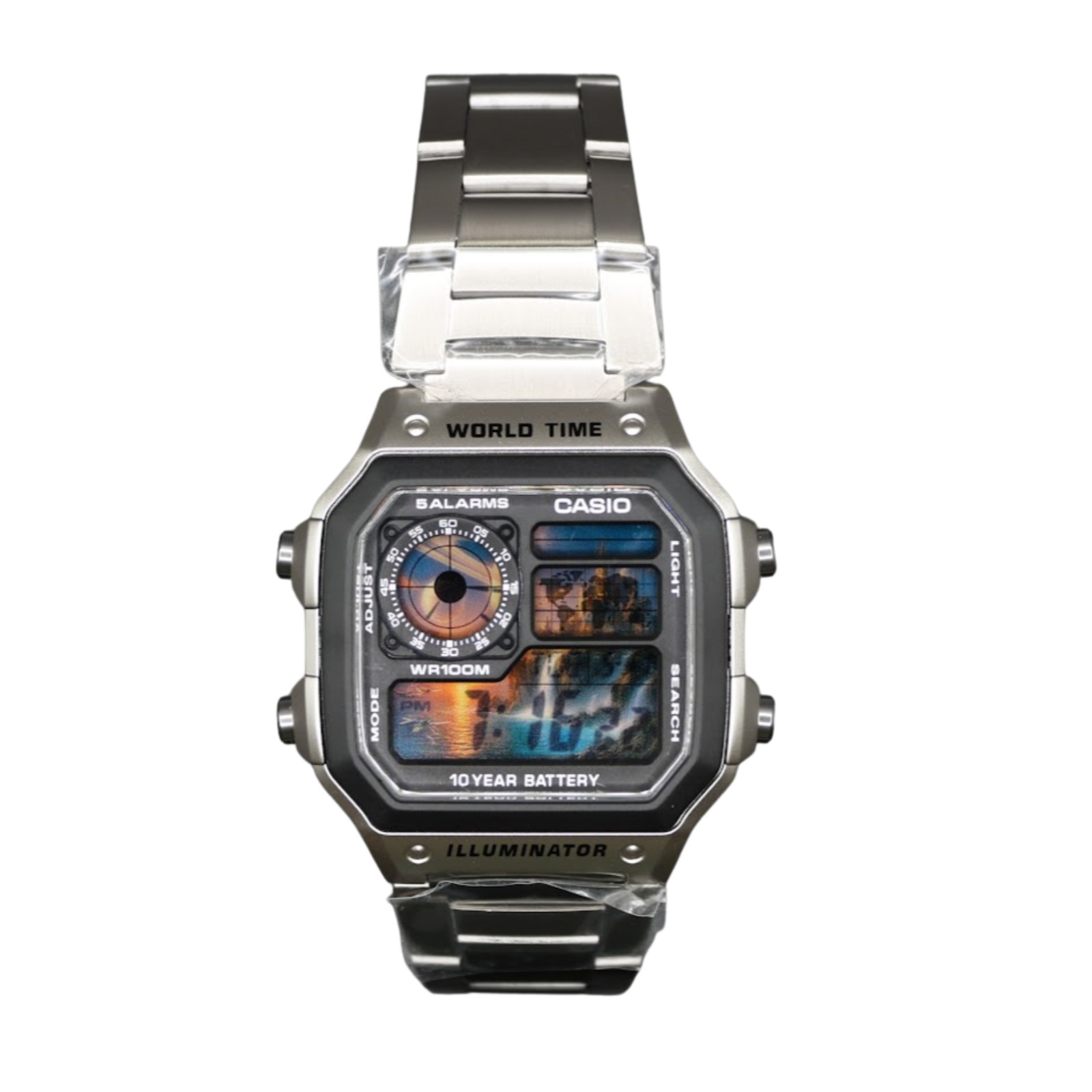 CASIO AE-1200WHD Royale World Time Watch Mod Imaginary World Display