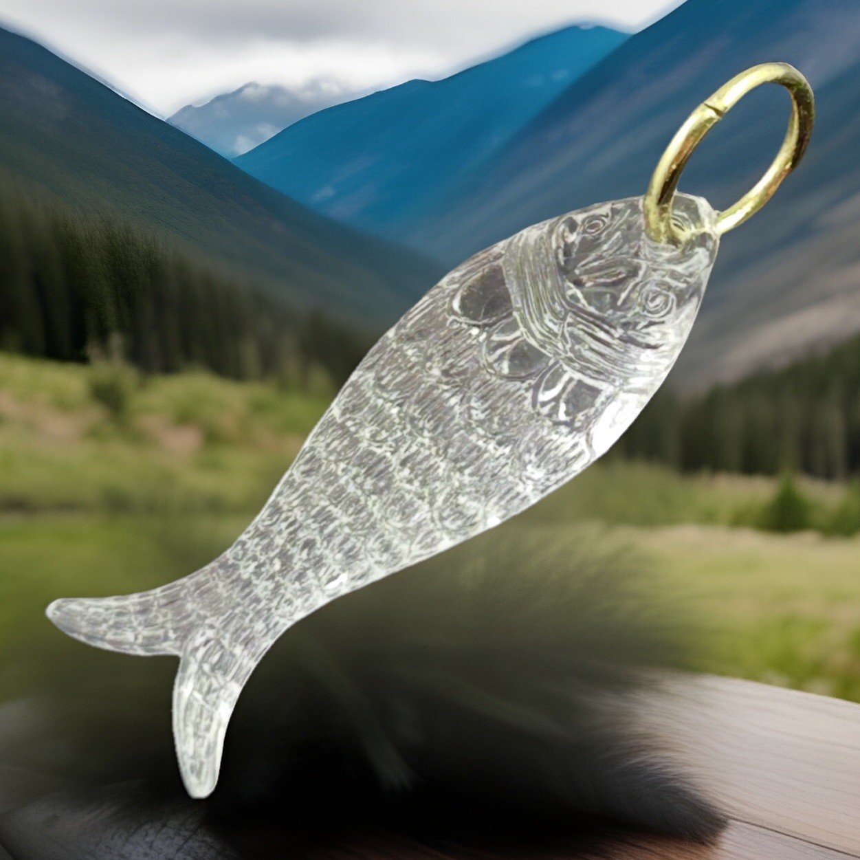 Fish Charm Necklace Pendant Translucent Plastic Fish Jewelry Gift For Women