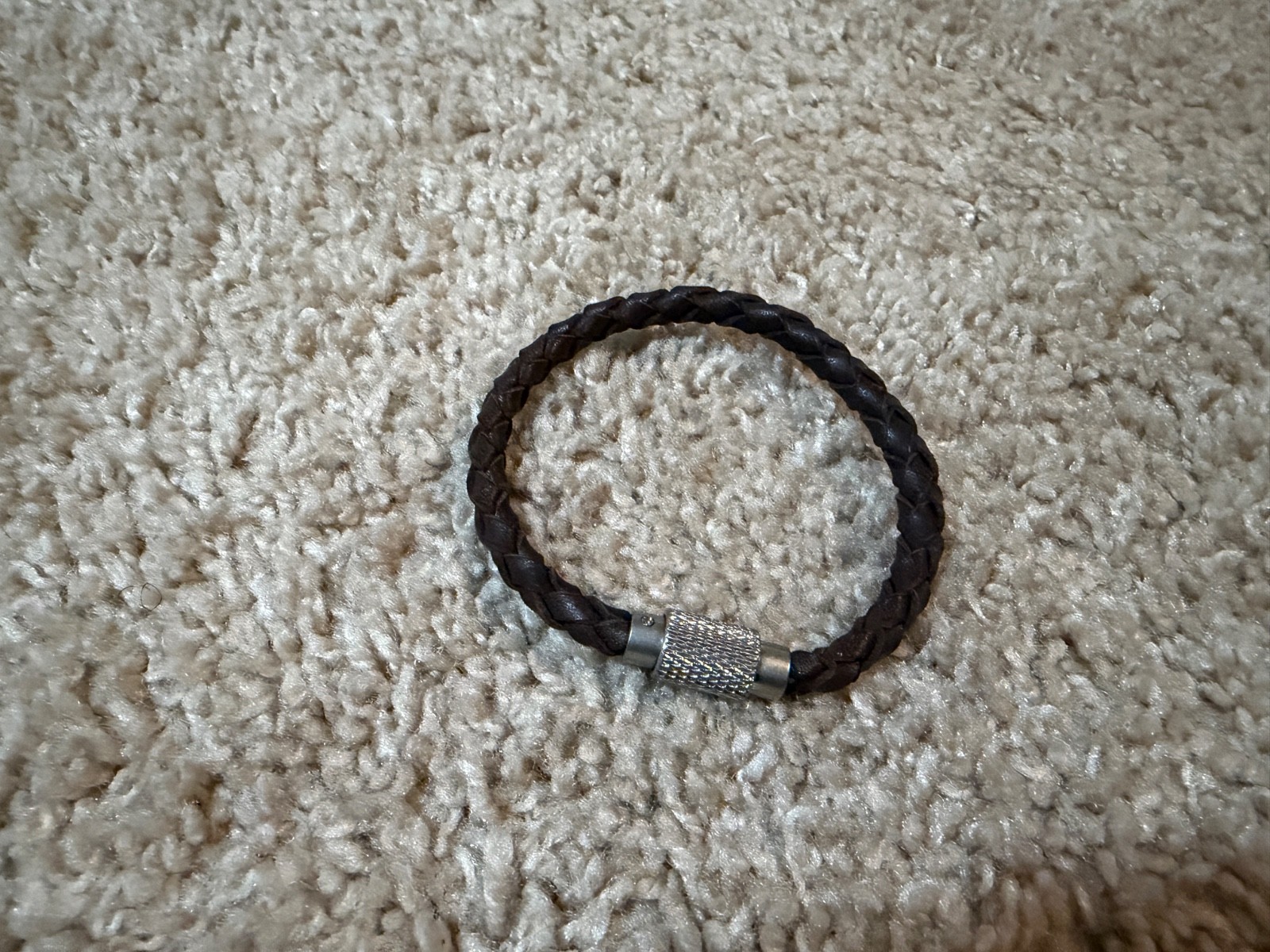 Polo Ralph Lauren classic brown NY leather braided bracelet wrist strap 1967 RL