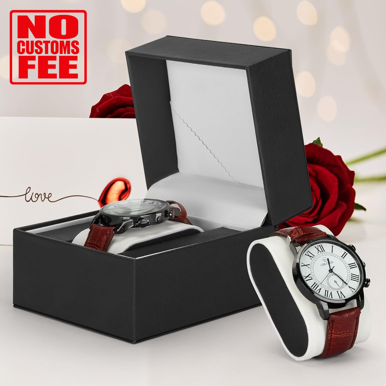 Luxury Single Watch Gift Box for Men Women, Single Watch Bracelet Bangle Jewelry