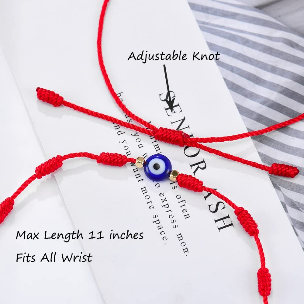 Tarsus 7 Knots Red String Bracelet Evil Eye Bracelets for Women Men